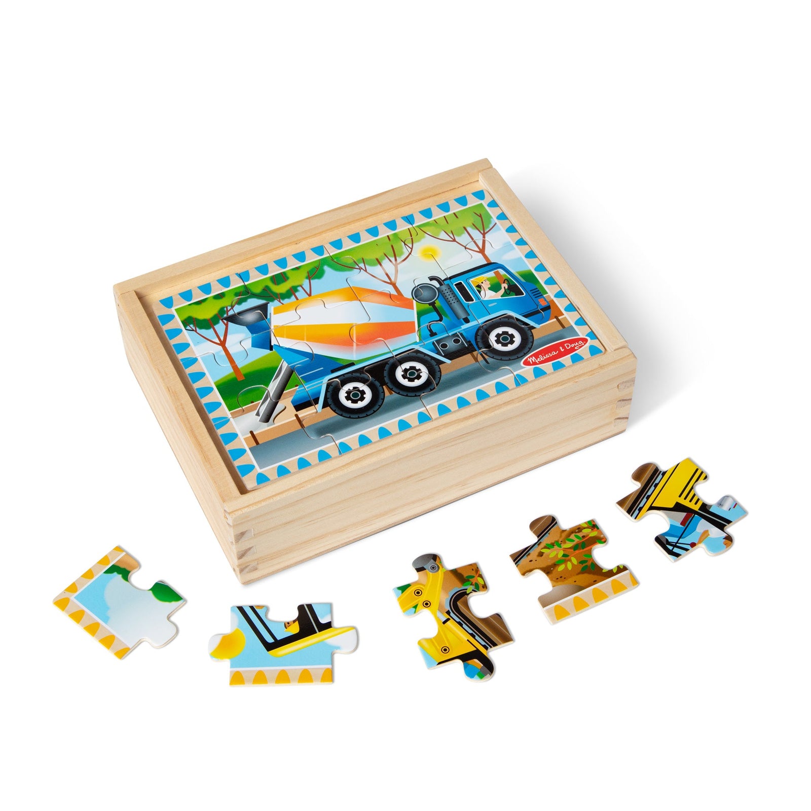 Wooden Jigsaw Puzzles in a Box - Construction F5