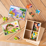 Wooden Jigsaw Puzzles in a Box - Dinosaurs B7