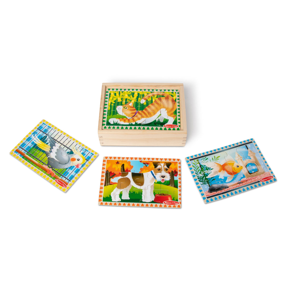 Wooden Jigsaw Puzzles in a Box - Pets X7