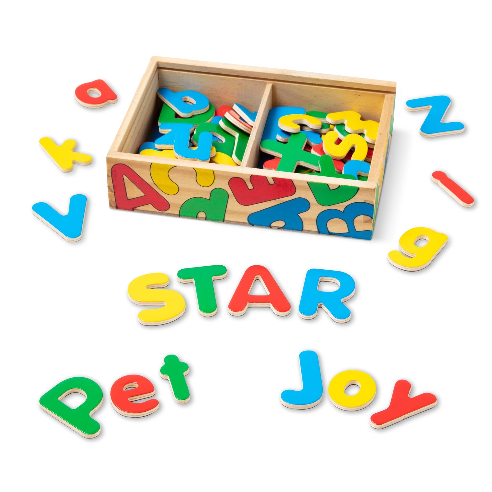 Wooden Letter Alphabet Magnets V7