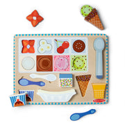 Wooden Magnetic Ice Cream Puzzle & Play Set - 16 Pieces L8