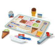 Wooden Magnetic Ice Cream Puzzle & Play Set - 16 Pieces L8