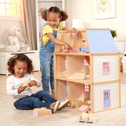 Wooden Multi-Level Dollhouse Y4