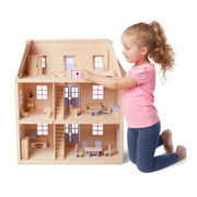 Wooden Multi-Level Dollhouse Y4