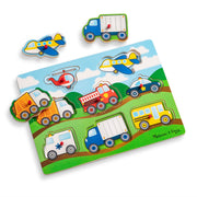 Wooden Peg Puzzle 4-Pack – Vehicles, Farm, Safari, Pets F1