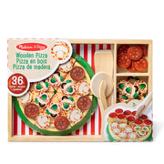 Wooden Pizza Party Play Set X9