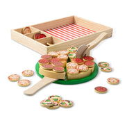 Wooden Pizza Party Play Set X9