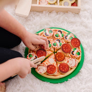 Wooden Pizza Party Play Set X9