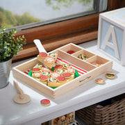 Wooden Pizza Party Play Set X9