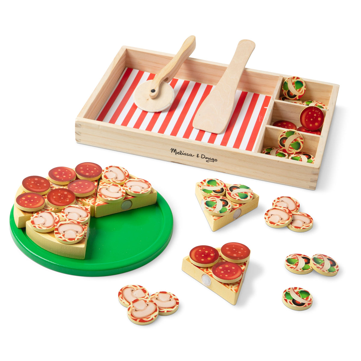 Wooden Pizza Party Play Set Y6