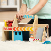 Wooden Service Station Parking Garage W1