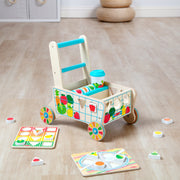 Wooden Shape Sorting Grocery Cart J8