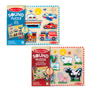 Wooden Sound Puzzle 2-Pack – Farm Animals, Vehicles G3