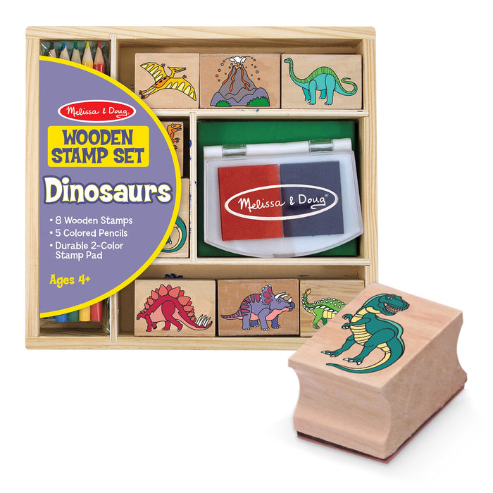 Wooden Stamp Set - Dinosaurs X5