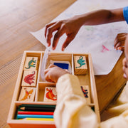 Wooden Stamp Set - Dinosaurs Y3