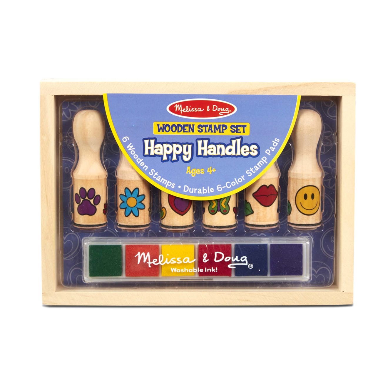 Wooden Stamp Set - Happy Handles X3