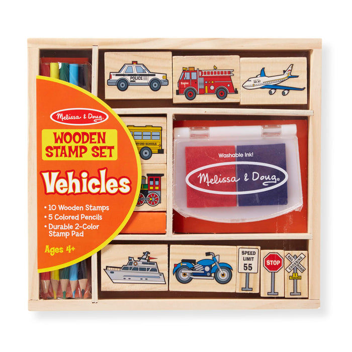 Wooden Stamp Set - Vehicles M4