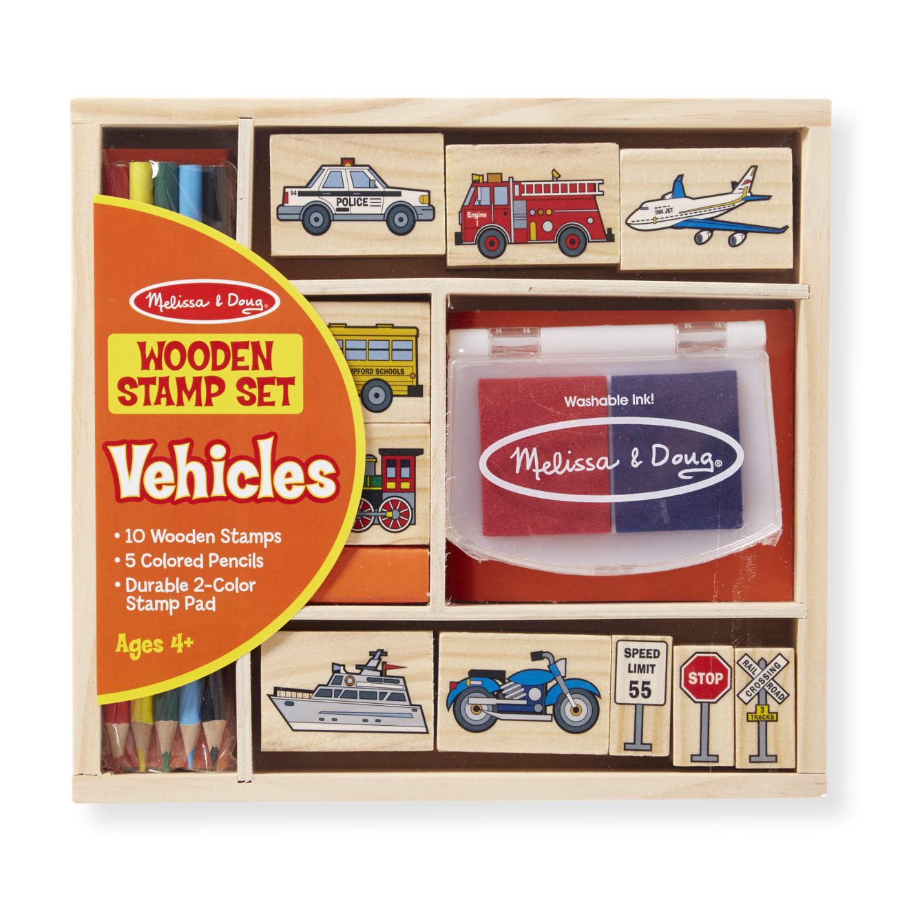 Wooden Stamp Set - Vehicles M7