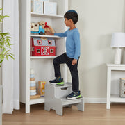 Wooden Step Stool – Gray B6