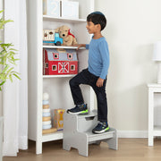 Wooden Step Stool – Gray B6