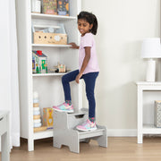 Wooden Step Stool – Gray B6