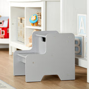 Wooden Step Stool – Gray B6