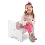 Wooden Step Stool - White A0