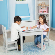 Wooden Table & 2 Chairs - Gray G5