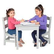 Wooden Table & 2 Chairs - Gray G5