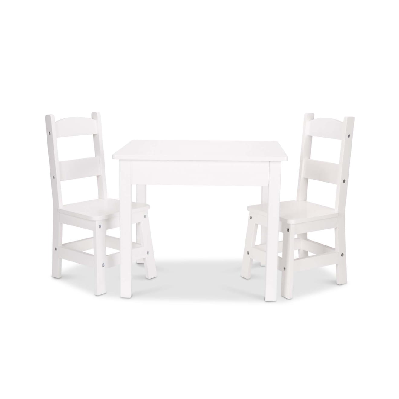 Wooden Table & Chairs - White C1