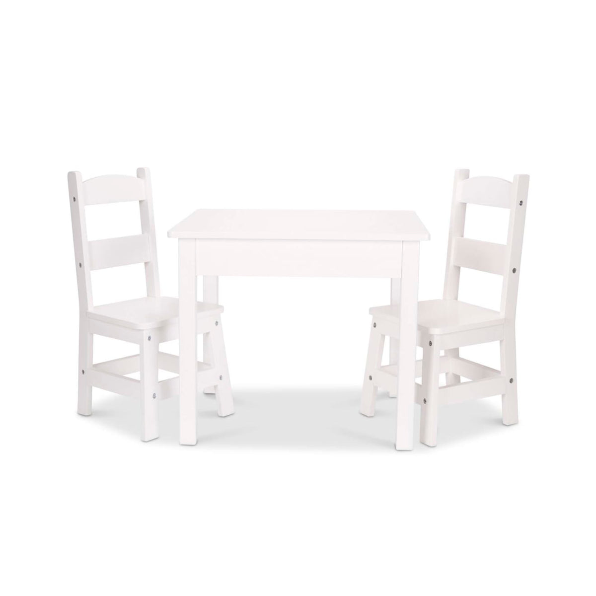 Wooden Table & Chairs - White K7