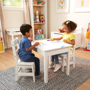 Wooden Table & Chairs - White P9