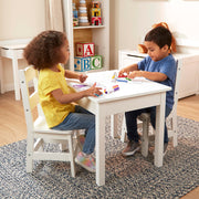 Wooden Table & Chairs - White P9
