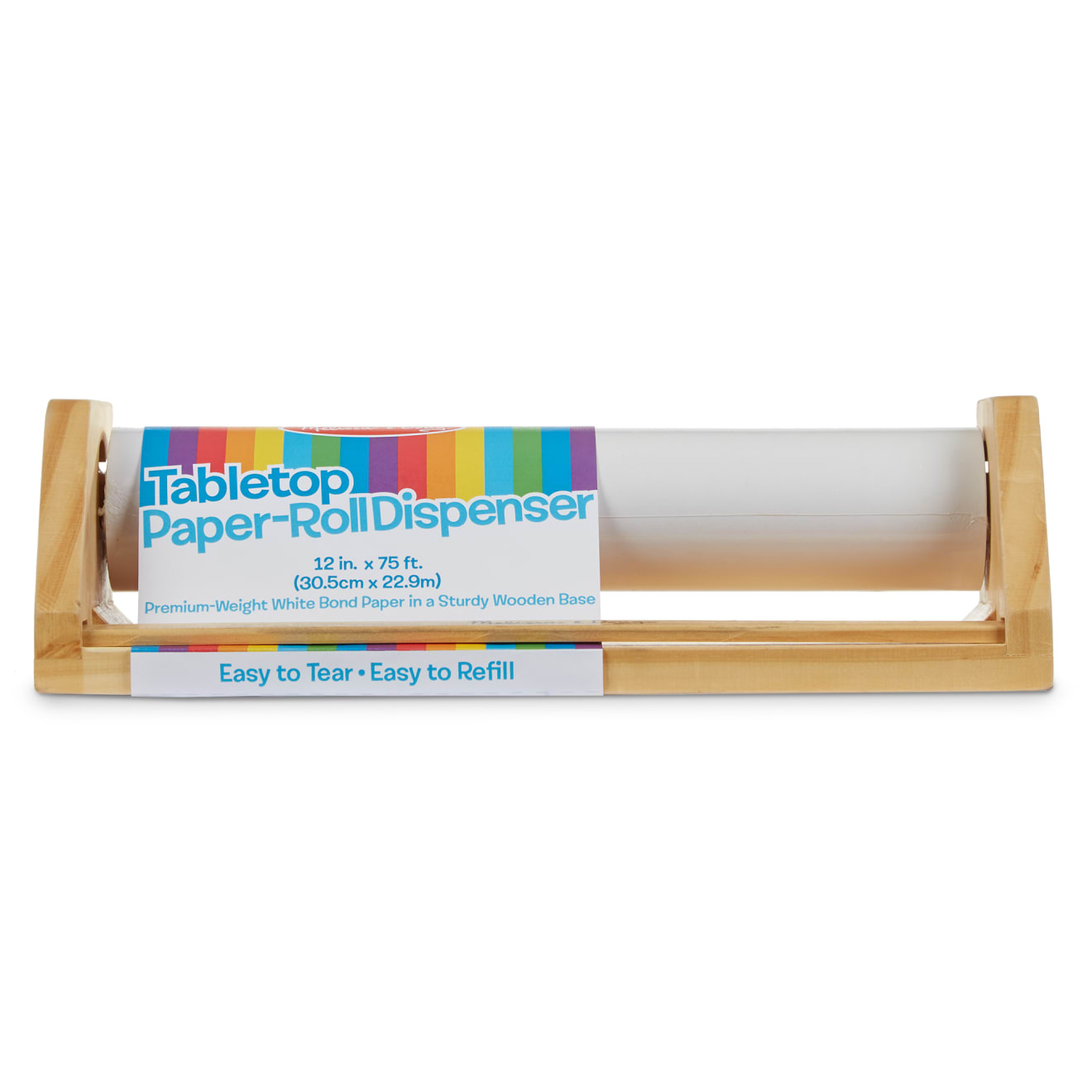 Wooden Tabletop Paper Roll Dispenser Z0