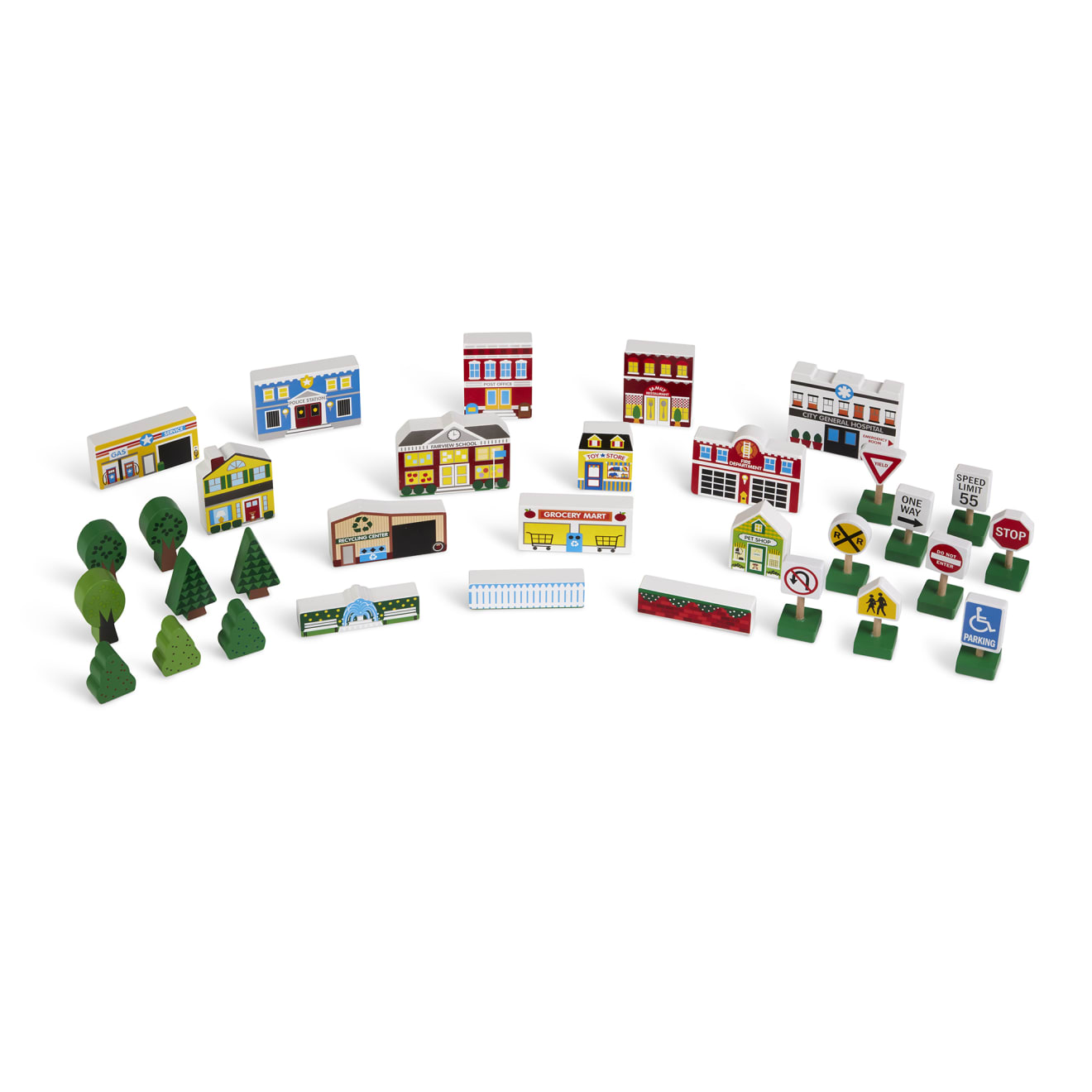 Wooden Town Play Set B4