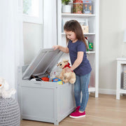 Wooden Toy Chest (Gray) A7