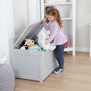 Wooden Toy Chest (Gray) G2