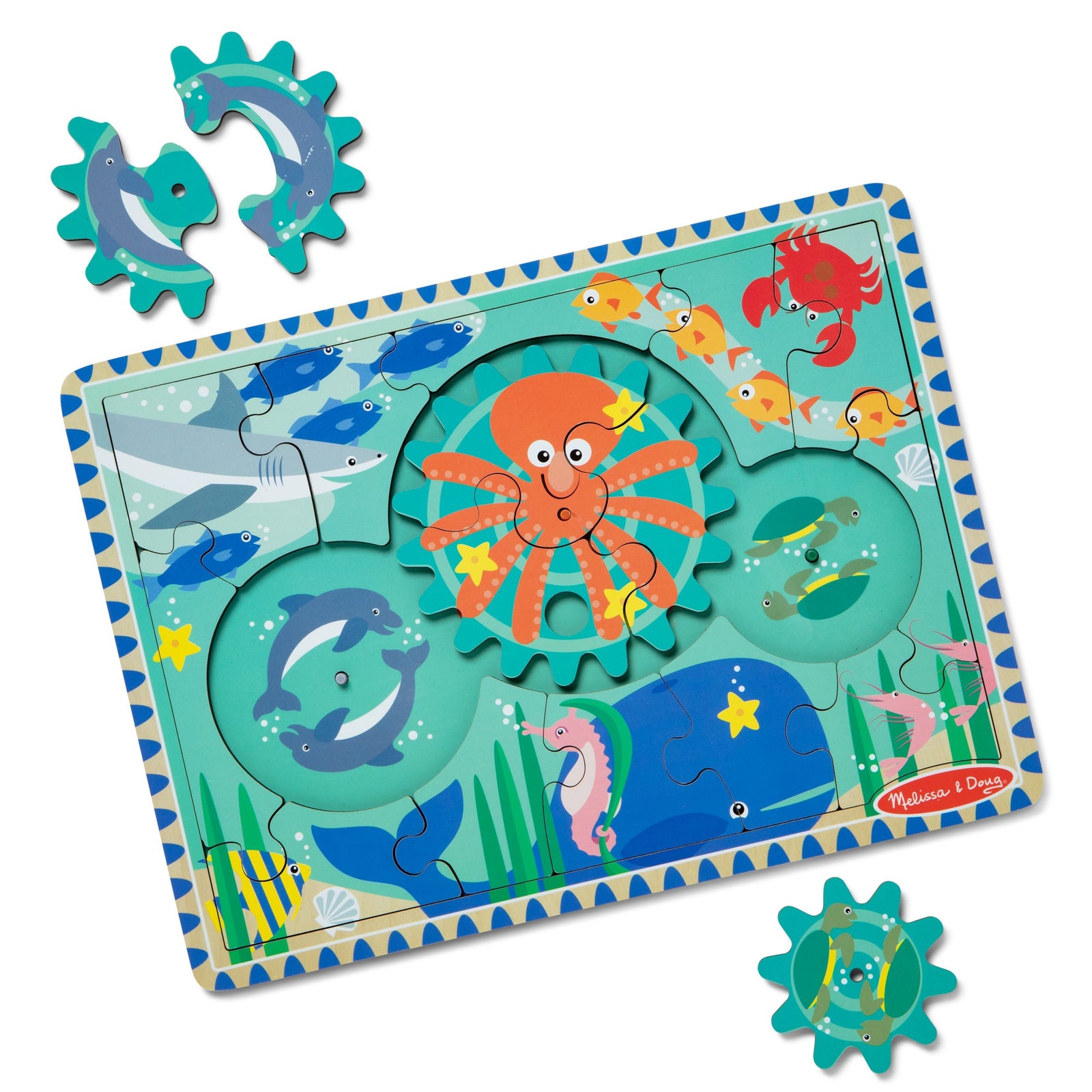 Wooden Underwater Gear Puzzle – 18 Pieces B4