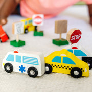 Wooden Vehicles and Traffic Signs G0