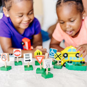 Wooden Vehicles and Traffic Signs G0