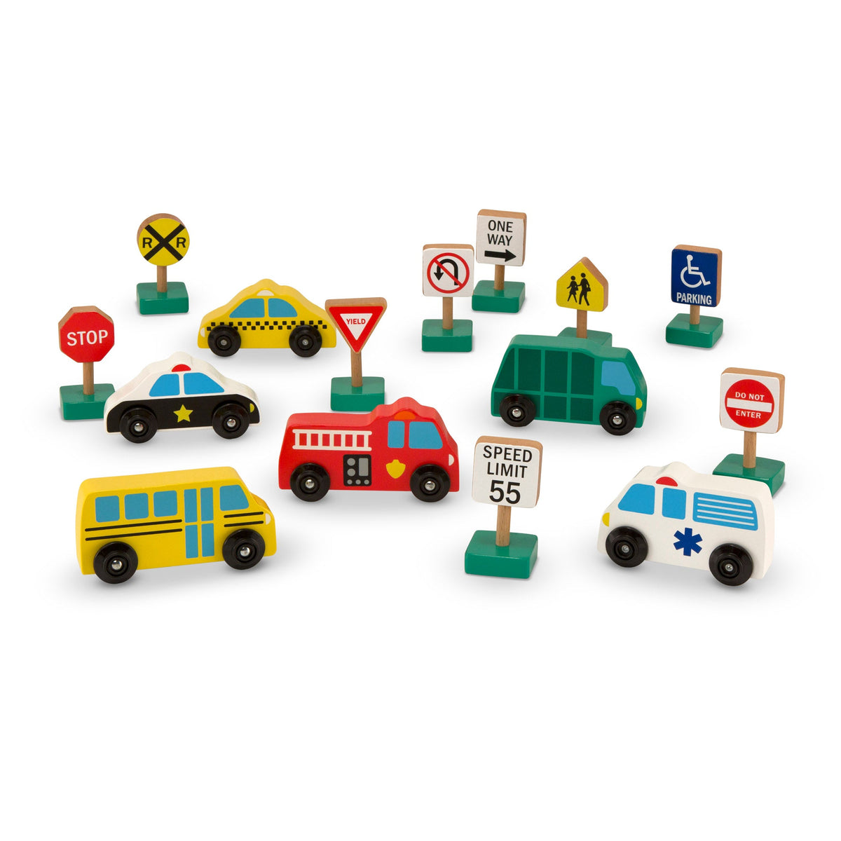 Wooden Vehicles and Traffic Signs S9