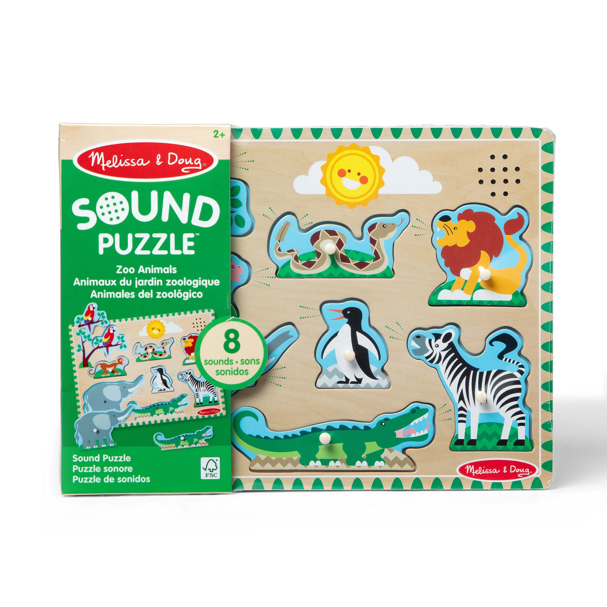 Zoo Animals Sound Puzzle - 8 Pieces V9